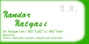 nandor matyasi business card